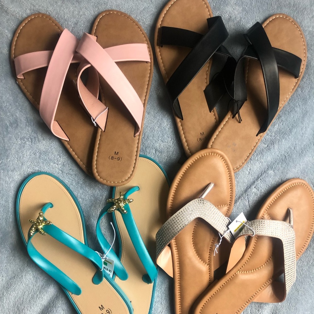 4 sets of ladies sandals